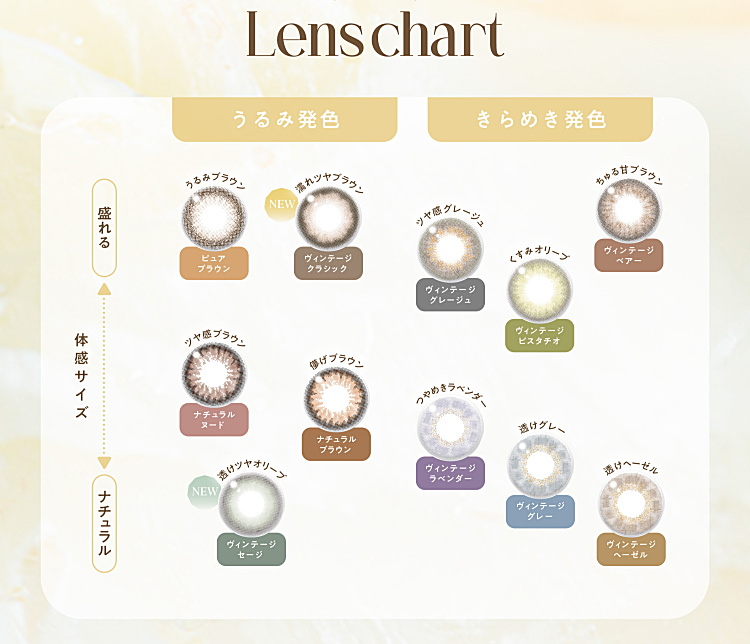 ヴィンテージ カラーチャート