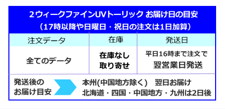 ２ウィークファインUVトーリックお届け日の目安